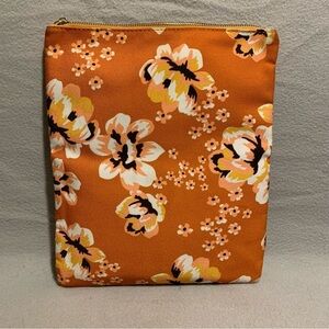 Rachel Pally Womens Floral Orange Yellow Fold Over Clutch